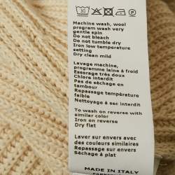 Joseph Cream Rib Knit Flared Midi Skirt M