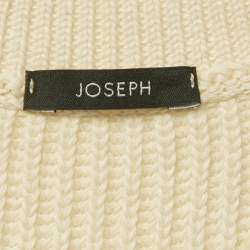 Joseph Cream Rib Knit Crew Neck Sweater Vest M