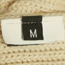 Joseph Cream Rib Knit Crew Neck Sweater Vest M