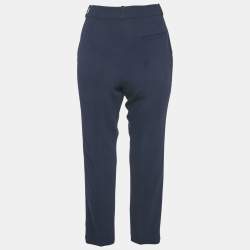 Joseph Navy Blue Stretch Crepe Ben Trousers M