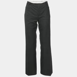 Joseph Black Wool Wide Leg Rocket Super 100 Trousers M