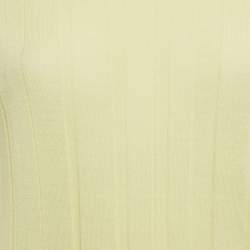 Joseph Yellow Ribbed Merino Wool Knit Jumper S 