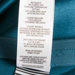 Pre Owned Joseph Blue Satin Silk Midi Isaak Skirt S