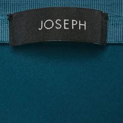 Pre Owned Joseph Blue Satin Silk Midi Isaak Skirt S