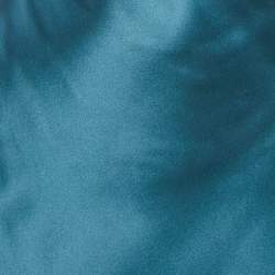 Pre Owned Joseph Blue Satin Silk Midi Isaak Skirt S