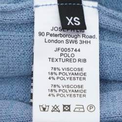 Joseph Blue Rib Knit T-Shirt XS