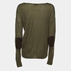 Joseph Olive Green Cashmere Knit Sweater M
