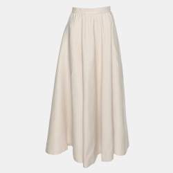 Joseph Beige Linen Blend Midi Skirt S