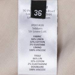 Joseph Beige Linen Blend Midi Skirt S