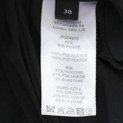Joseph Black Plisse Pleated Skirt M