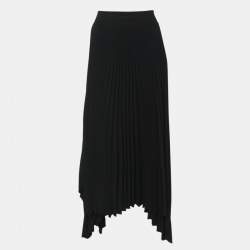 Joseph Black Plisse Pleated Skirt M