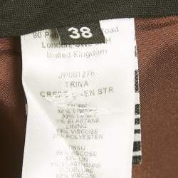 Pre Owned Joseph Brown Crepe Straight Leg Trousers M