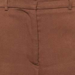 Pre Owned Joseph Brown Crepe Straight Leg Trousers M