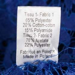 Pre Owned Joseph Cobalt Blue Lace Debbie Top M