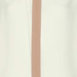 Pre Owned قميص جوزيف إيفورا حرير أكمام طويلة كريمي/بيج مقاس وسط (ميديم)