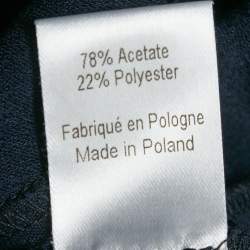 Pre Owned Joseph Navy Blue Stretch Crepe Button Detail Sleeveless Short Dress S