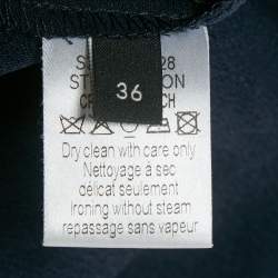 Pre Owned Joseph Navy Blue Stretch Crepe Button Detail Sleeveless Short Dress S