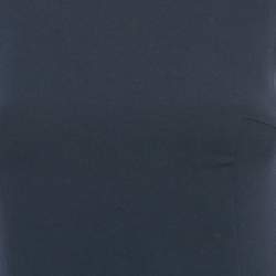 Pre Owned Joseph Navy Blue Stretch Crepe Button Detail Sleeveless Short Dress S