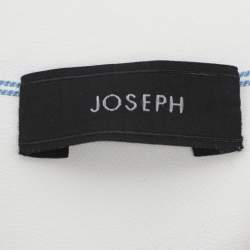 Pre Owned Joseph White/Blue Striped Viscose Midi Dress S