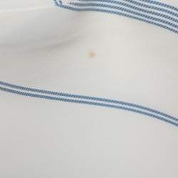 Pre Owned Joseph White/Blue Striped Viscose Midi Dress S