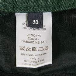 Pre Owned Joseph Dark Green Cotton Blend Straight Fit Trousers M