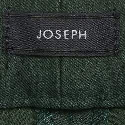 Pre Owned Joseph Dark Green Cotton Blend Straight Fit Trousers M