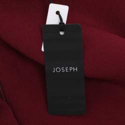 Pre Owned Joseph Burgundy Stretch Crepe Trousers M