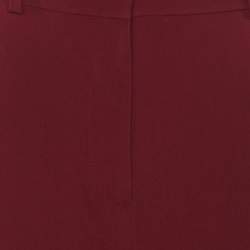 Pre Owned Joseph Burgundy Stretch Crepe Trousers M