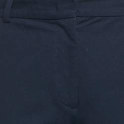 Pre Owned Joseph Navy Blue Cotton Blend Straight Fit Trousers M