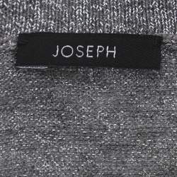 Pre Owned Joseph Metallic Grey Lurex Knit Tank Tops XS