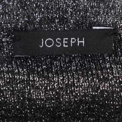 Pre Owned Joseph Metallic Grey Lurex Knit Dip Dye Midi Skirt XS