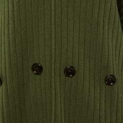 Pre Owned Joseph Green Wool Knit Turtle Neck Poncho S