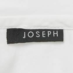 Pre Owned Joseph White Cotton Neck Tie Detail Shirt M