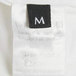 Pre Owned Joseph White Cotton Neck Tie Detail Shirt M