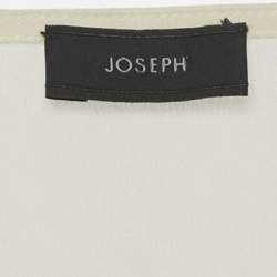 Pre Owned Joseph Beige Silk Tie Detail Sheer Sleeveless Top M 
