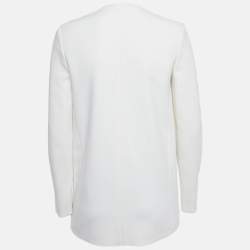 Pre Owned Joseph White Crepe Double Breasted Lambert Blazer S