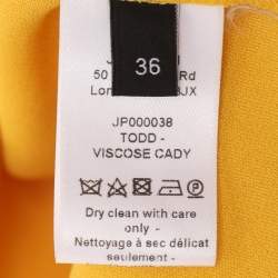 Pre Owned Joseph Yellow Crepe Todd Cady Tops S