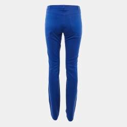 Pre Owned Joseph Blue Cotton Blend Slim Fit Trousers M