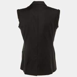 Pre Owned Joseph Black Wool Double Breasted Vest Blazer L