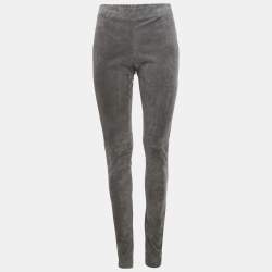 مملوكة مسبقًا Joseph Grey Suede Skinny Trousers M