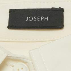 Pre Owned قميص جوزيف جوانا كريب أوف وايت بأكمام طويلة مقاس متوسط (ميديام)