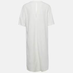 مملوكة مسبقًا فستان جوزيف شيفت كريب أبيض مقاس متوسط