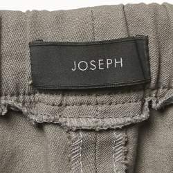 Pre Owned Joseph Grey Leather and Jersey Skinny Trousers M