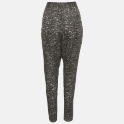 Pre Owned Joseph Grey Animal Print Silk Trousers S