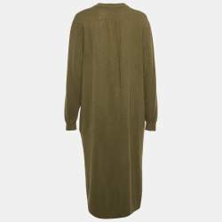 Pre Owned فستان جوزيف أخضر كشمير محبوك طويل كبير جدًا (إكس لارج)