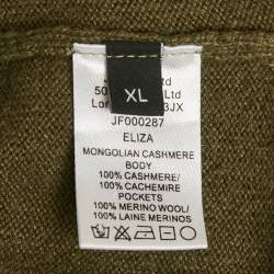 Pre Owned فستان جوزيف أخضر كشمير محبوك طويل كبير جدًا (إكس لارج)