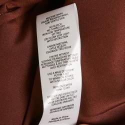 Pre Owned توب يوسف حرير بني ساتان كليا كامي مقاس صغير (سمول)