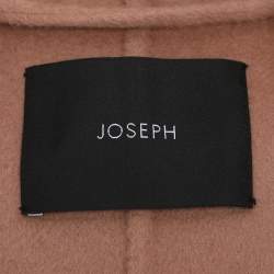 مملوكة مسبقًا Joseph Dusty Pink Wool and Cashmere Belted Mid Length Coat S