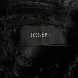 Pre Owned Joseph Black Mongolian Fur Lucy Vest Jacket S