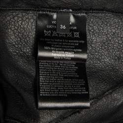 Pre Owned Joseph Black Mongolian Fur Lucy Vest Jacket S